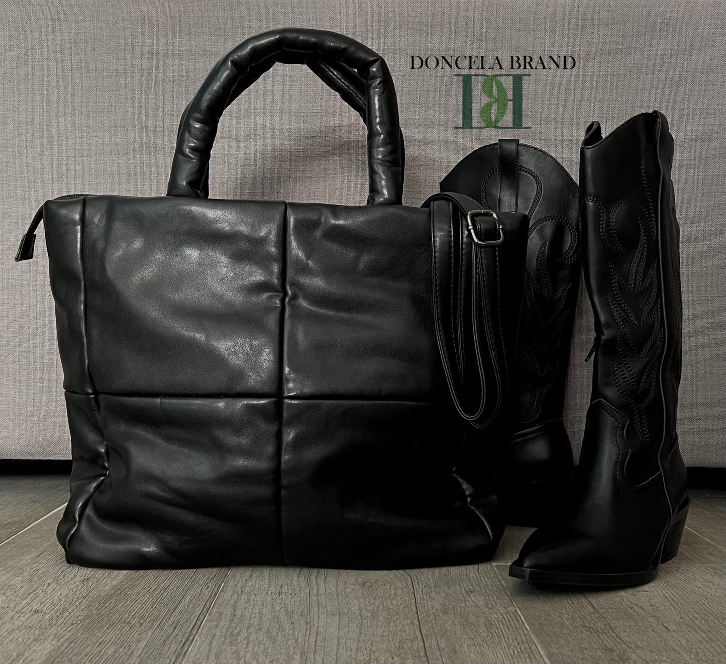 Bolso maxi poli piel negro