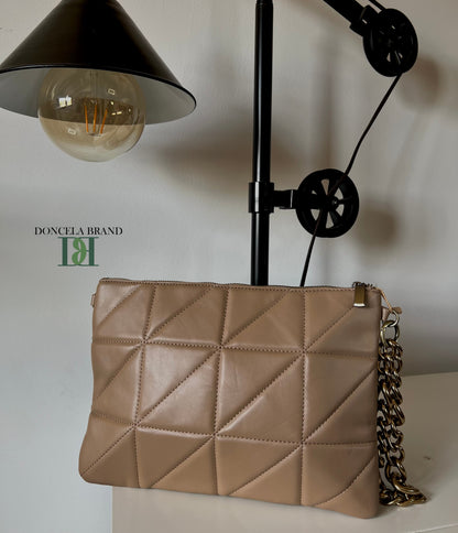 Bolso de mano beige