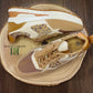 Zapatilla deportiva combinada plataforma marrón