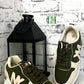 Zapatilla deportiva plataforma piel Verde