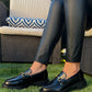 Mocasín Negro con hebilla
